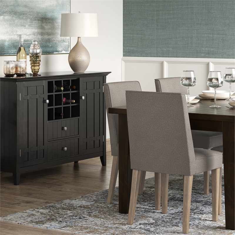 Pemberly Row Modern / Contemporary Dining Chair in Taupe Finish