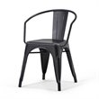 Pemberly Row 7 Piece Solid Mango Wood Dining Set in Black and Silver