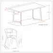 Pemberly Row 7 Piece Solid Mango Wood Dining Set in Black and Silver