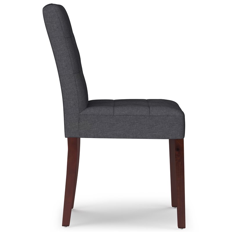 Pemberly Row 9 Piece Contemporary Upholstered Dining Set in Slate Gray