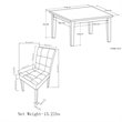 Pemberly Row 9 Piece Contemporary Upholstered Dining Set in Slate Gray