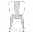 Pemberly Row Industrial Metal Dining Side Chair (Set of 2) in Distressed White