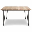 Pemberly Row Square Contemporary Wood/Metal Dining Table in Brown
