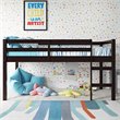 Pemberly Row Transitional Twin Junior Loft Bed in Espresso Finish