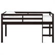 Pemberly Row Transitional Twin Junior Loft Bed in Espresso Finish