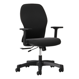 Pemberley Row Nylon Black Office Chair Adjustable Ready-to-Assemble
