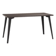 Pemberly Row 27x57 Mid Century Modern Metal Desk - Black / Trail Walnut