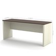 Pemberly Row Contemporary Desk Shell in White Chocolate and Antigua
