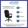 Pemberly Row High Back Office Chair with Leather Padded Loop Arms