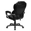 Pemberly Row High Back Office Chair with Leather Padded Loop Arms