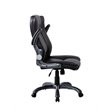Pemberly Row Medium Back Manager Chair with Flip-up Arms in Black