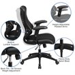 Pemberly Row Contemporary High Back Mesh Office Chair in Black