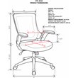 Pemberly Row Contemporary Mid-Back Mesh Task Office Chair in Brown