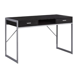Pemberly Row Computer Desk Home Office Laptop Storage Drawers 48&quotL - Metal Brown