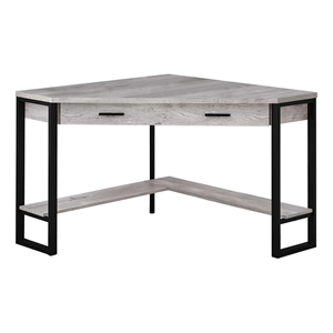 Pemberly Row Computer Desk Home Office Corner 42&quotL Work Laptop Metal Gray