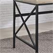 Pemberly Row Contemporary Gray Wood and Black Metal Desk with USB Port