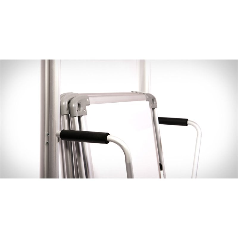 Pemberly Row Ceramic Easel Plus with 4 Tablet Whiteboards in White