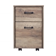 Pemberly Row Contemporary Rustic Oak Finish Mobile File Cabinet