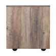 Pemberly Row Contemporary Rustic Oak Finish Mobile File Cabinet