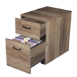 Pemberly Row Contemporary Rustic Oak Finish Mobile File Cabinet