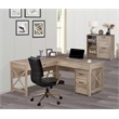 Pemberly Row Contemporary Rustic Oak Finish Mobile File Cabinet