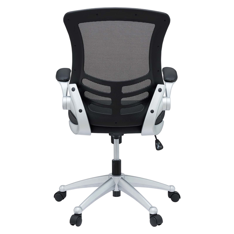 Pemberly Row Modern Style Vinyl Office Chair in Black Finish