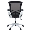 Pemberly Row Modern Style Vinyl Office Chair in Black Finish