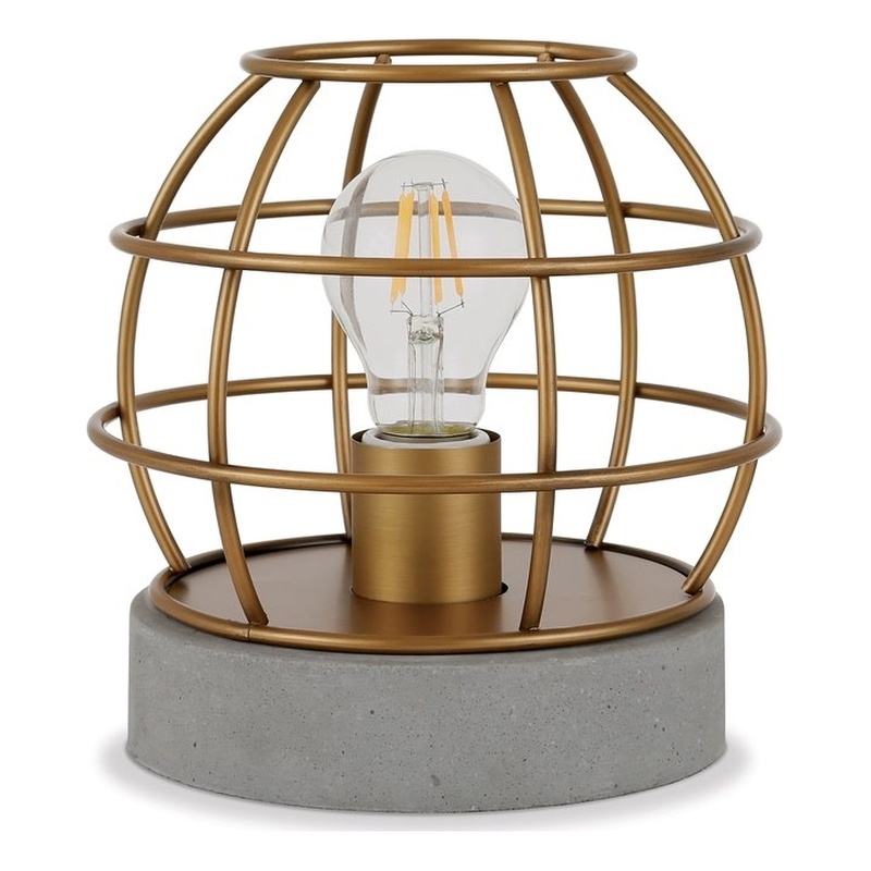 Pemberly Row 9' Industrial Metal Table Lamp in Antique Brass