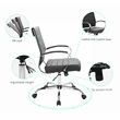 Pemberly Row Modern Adjustable Leather Office Chair in Black
