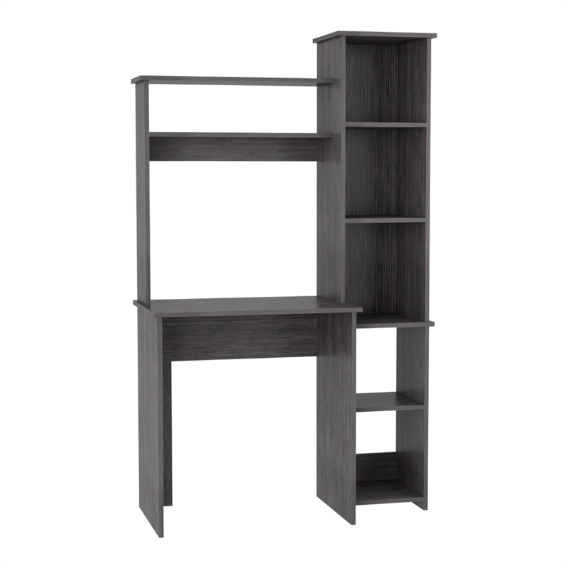 Pemberly Row Contemporary Desk Engineered Wood Desks in Gray