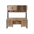 Pemberly Row Modern Wood Laminate Office Desk Fully Assembled Light Brown