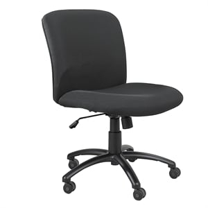Pemberly Row Big and Tall Mid Back Task Office Chair in Black