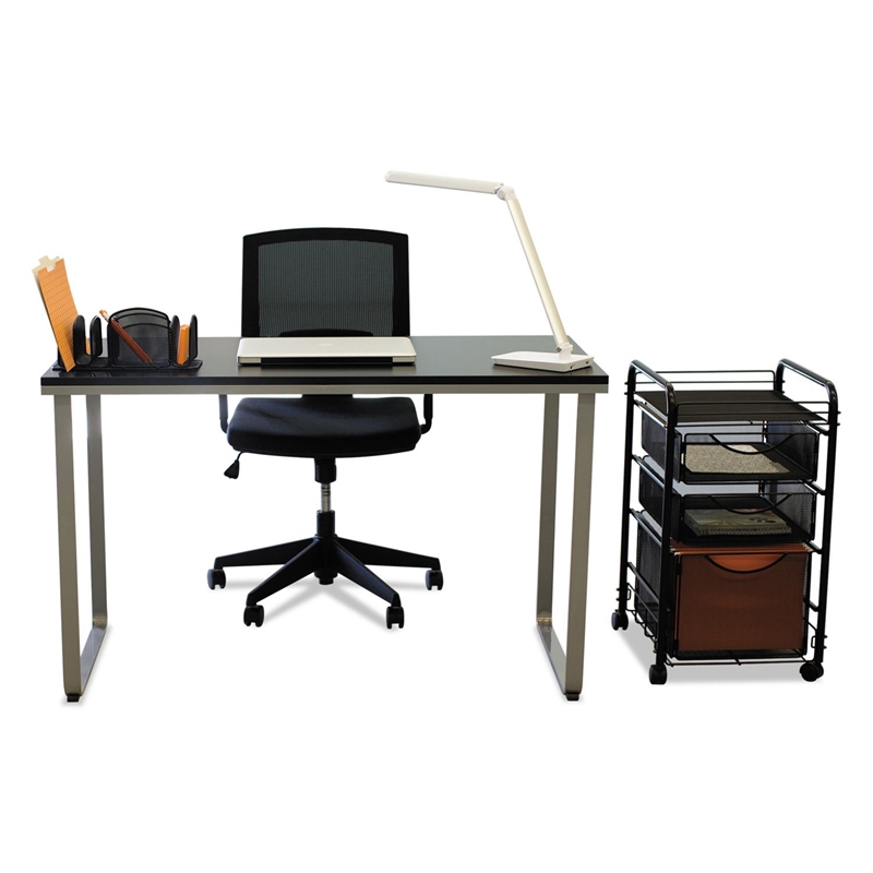 Pemberly Row Modern / Contemporary LED Desk Lamp in White Finish