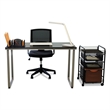 Pemberly Row Modern / Contemporary LED Desk Lamp in White Finish
