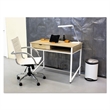 Pemberly Row Modern / Contemporary LED Desk Lamp in White Finish