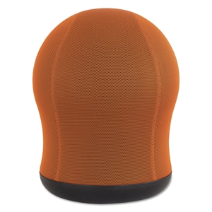 Pemberly Row Contemporary Swivel Ball Office Chair in Orange