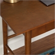 Pemberly Row 1-Drawer Mid-Century Wood Desk w/ Rounded Legs in Warm Walnut