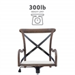 Pemberly Row Contemporary Adjustable Swivel Cafe Office Chair in Brown