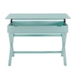 Pemberly Row Contemporary Lift Top Stand Up Wood Desk in Turquoise Blue