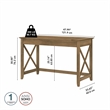 Pemberly Row Contemporary Engineered Wood Writing Desk in Reclaimed Pine