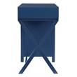 Pemberly Row 4 Drawers Modern Wood Side Storage Desk in Navy Blue