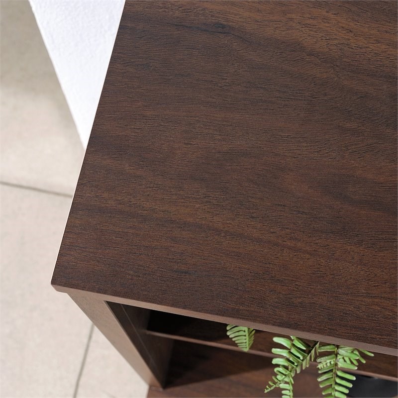 Pemberly Row Contemporary Engineered Wood Desk Hutch in Spiced Mahogany