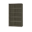 Pemberly Row Modern / Contemporary Bookcase (5 Shelf) in Gray Steel