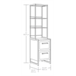 Pemberly Row Contemporary Engineered Wood/Metal File Tower in Barrel Oak