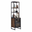 Pemberly Row Contemporary Engineered Wood/Metal File Tower in Barrel Oak