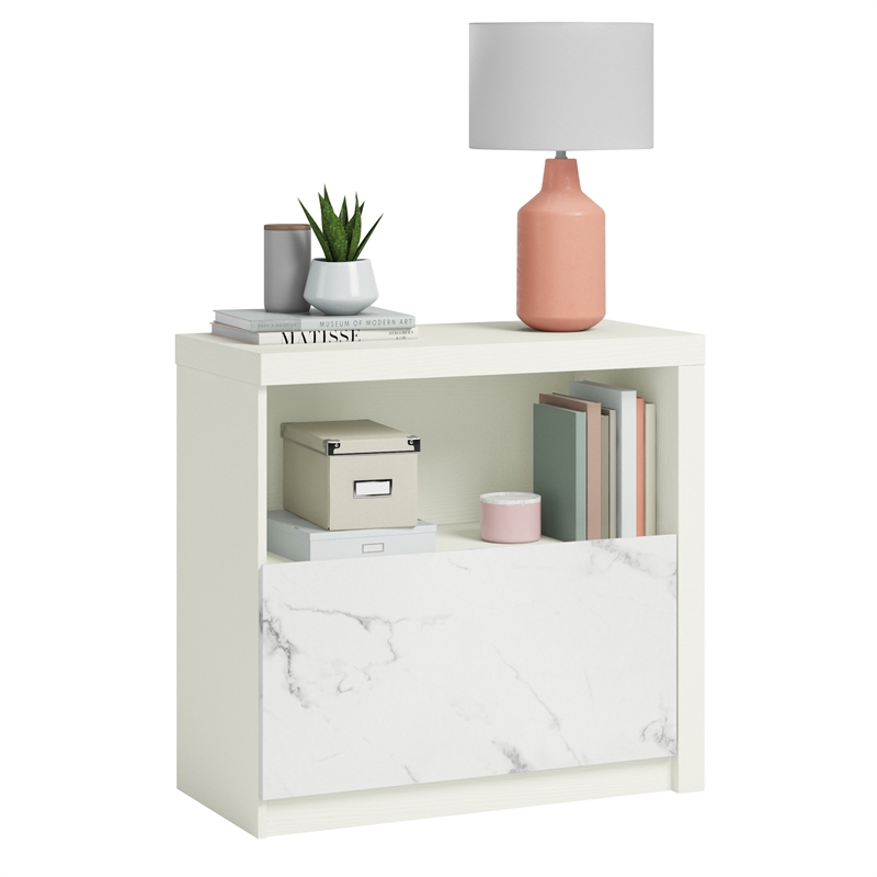 Pemberly Row Contemporary Engineered Wood Lateral File in Pearl Oak