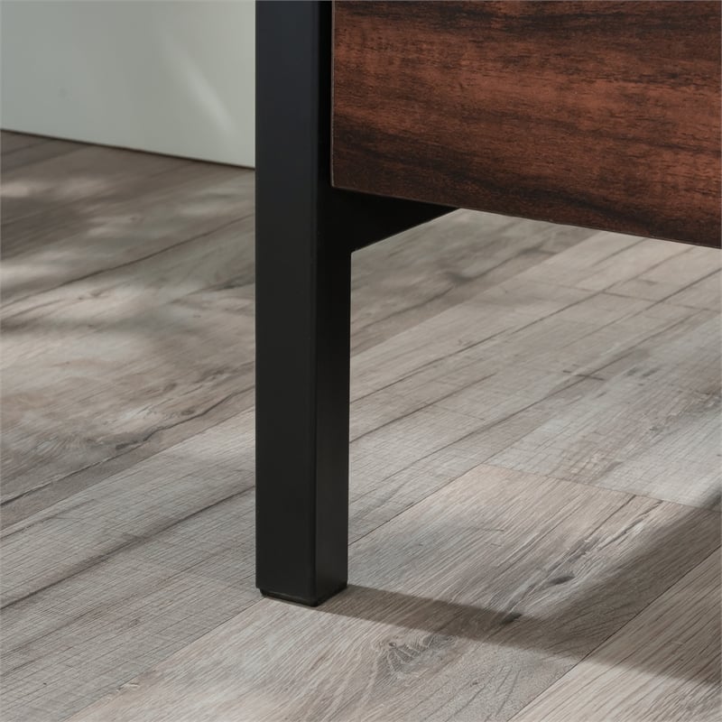Pemberly Row Engineered Wood and Metal Lateral File in Rich Walnut