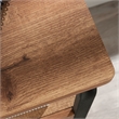 Pemberly Row Contemporary Engineered Wood and Metal Desk in Etched Oak