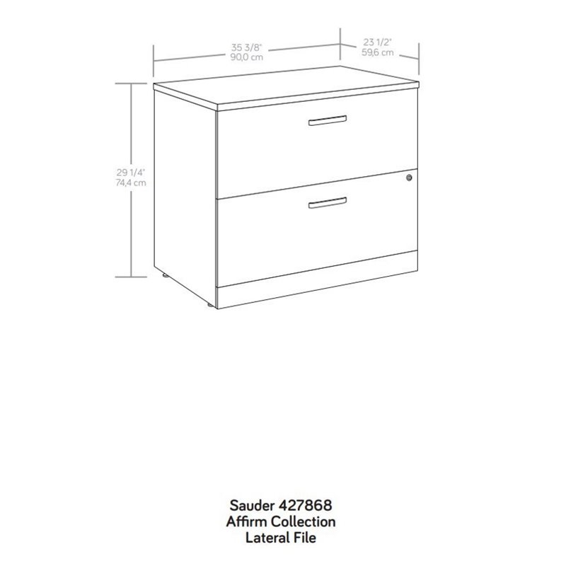 Pemberly Row Engineered Wood Lateral Filing Cabinet in Classic Cherry