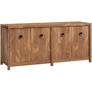 Pemberly Row Engineered Wood Credenza in Sindoori Mango/Brown
